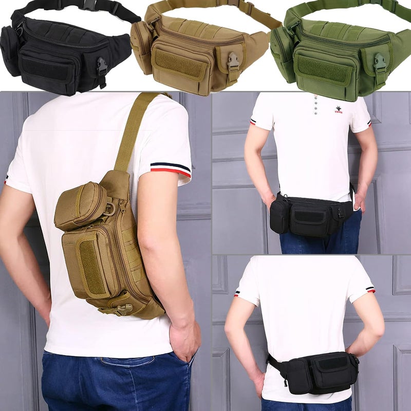 Meprona Tactical Fanny Packs, Military Waist Bag Utility Hip Belt Bags for Hiking Climbing Fishing Cycling Hunting with U.S Patch (ACU) - Image 5